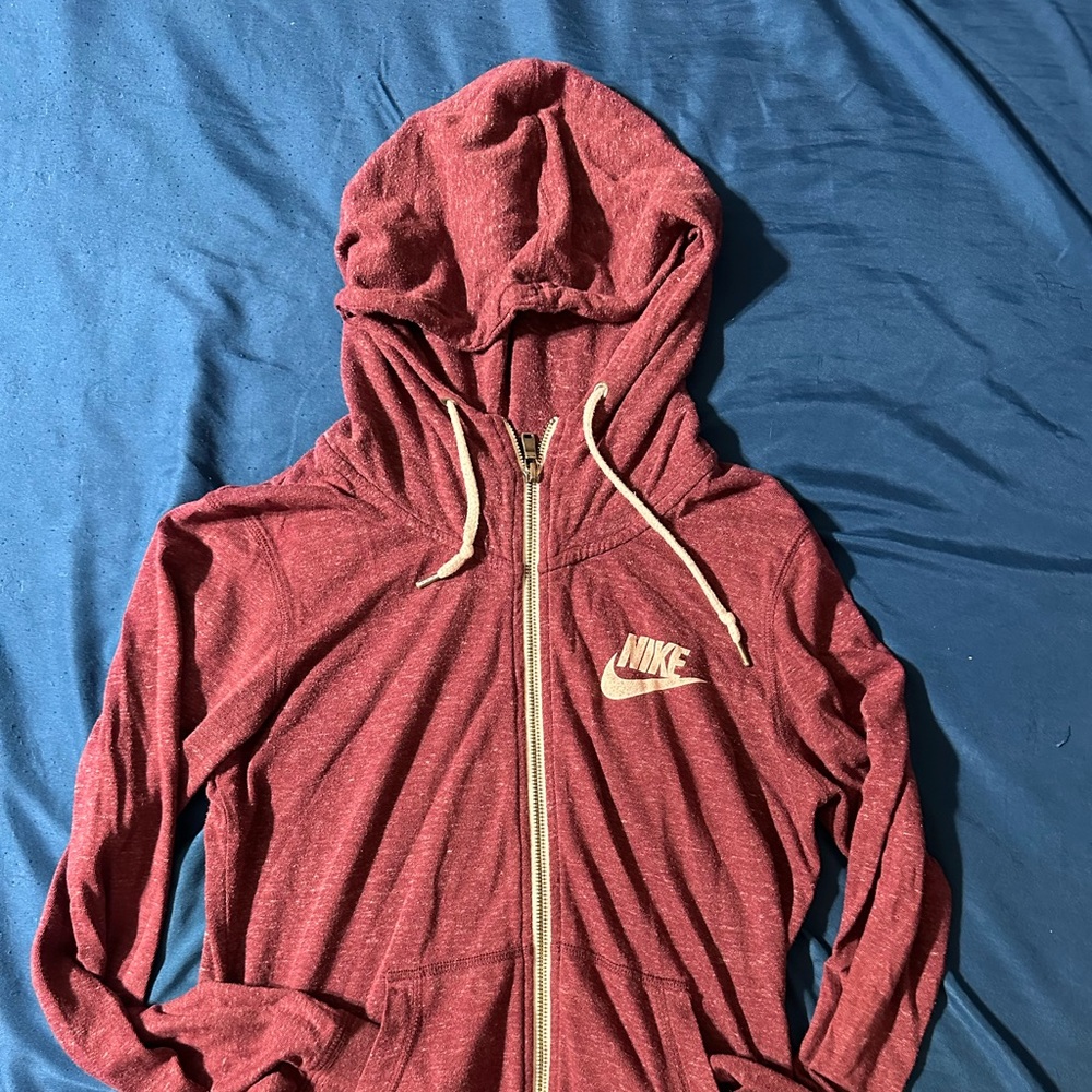 Nike Maroon Full-Zip Hoodie